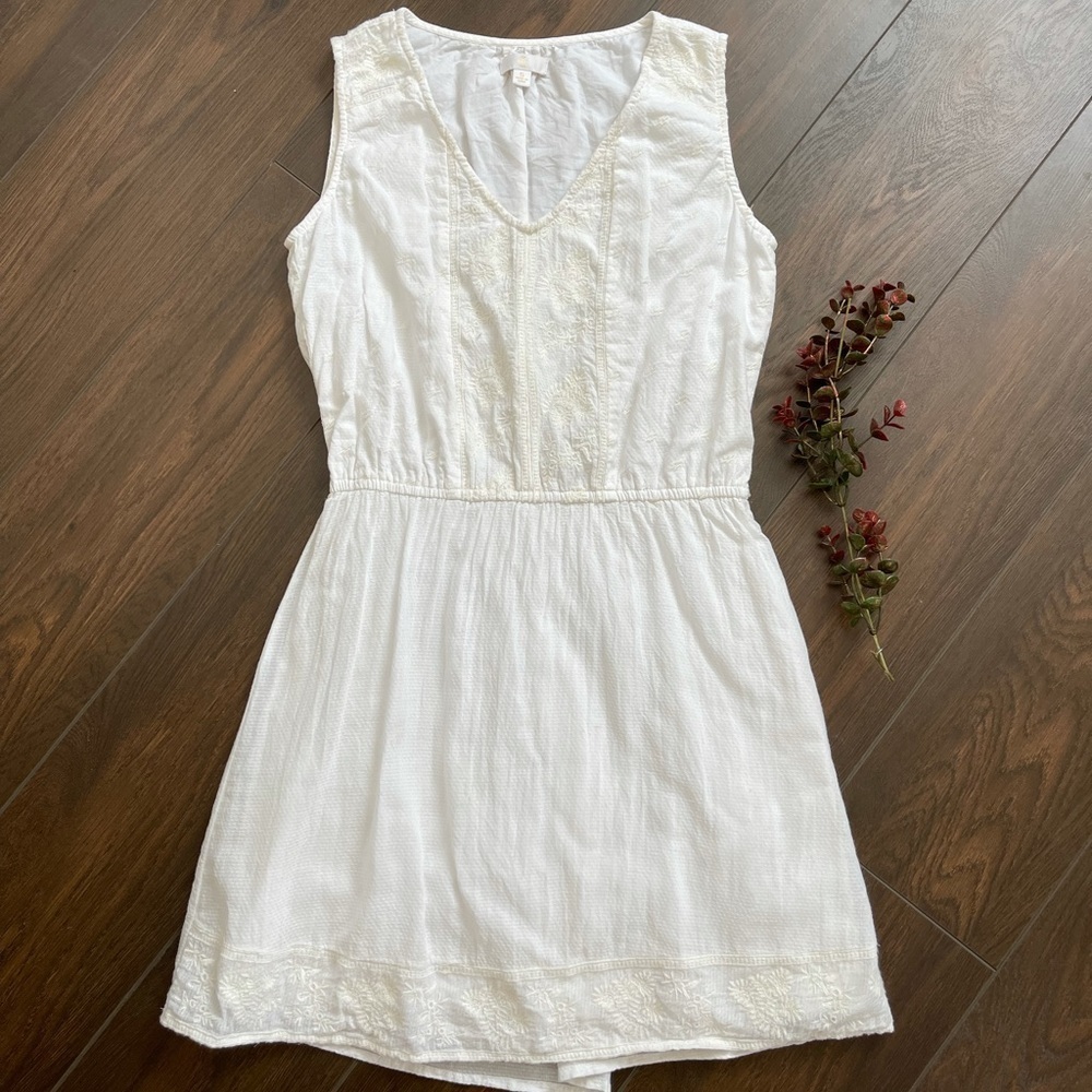Charming Charlie white embroidered dress